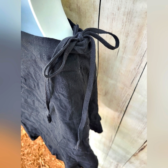 Black Wrap Skirt - Picture 3 of 5